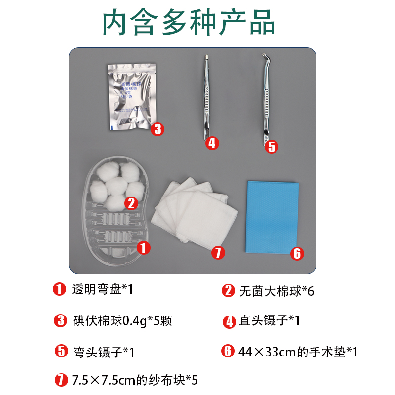 振德医用换药包一次性医用无菌换药包灭菌型碘伏清创消毒换药盒-图1