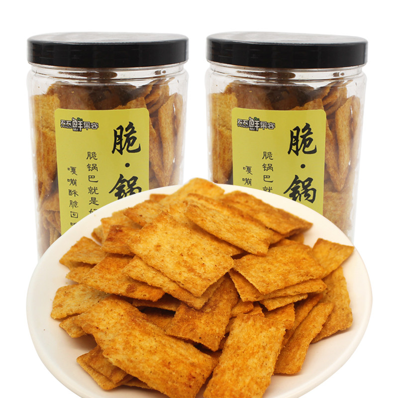 5罐x240g网红脆烧烤味罐装锅巴 天天鲜果客膨化食品