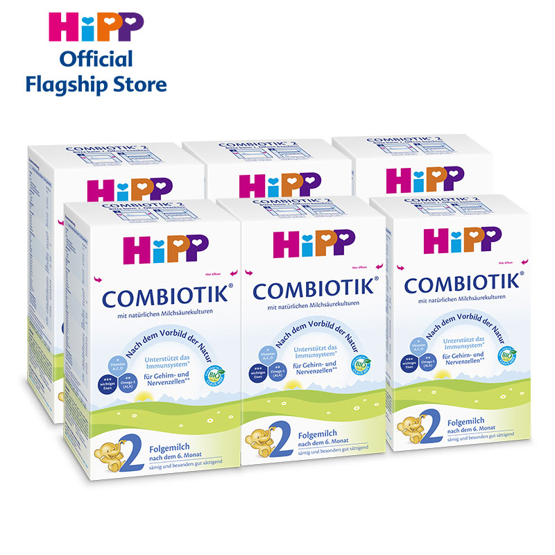 HiPP喜宝海外旗舰店HiPP喜宝有机COMBIOTIK较大婴儿配方奶粉2段 600g*6盒0