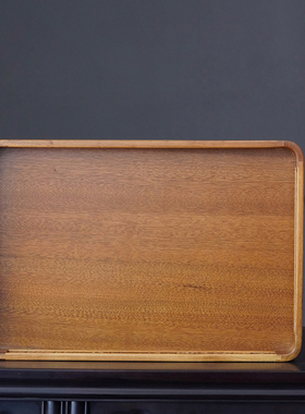 金丝楠木干泡茶盘实木家用长方形收纳托盘壶承隔热垫红木水果承盘