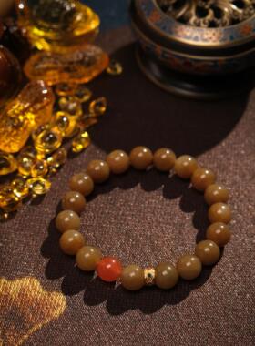 且末糖料和田玉手串手链含证书