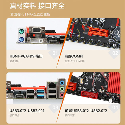 Aigo爱国者H81 MAX Intel主板 LGA1150接口CPU DDR3双通道内存 - 图0