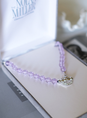 艺伎的胭脂 vintage Nolan Miller 紫色 魅力系列 项链