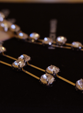 vintage toccata KJL 长串 水晶 扫肩 摩登 耳夹