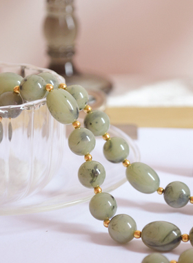 艺伎的胭脂 vintage Joan Rivers 绿色 保存品 项链