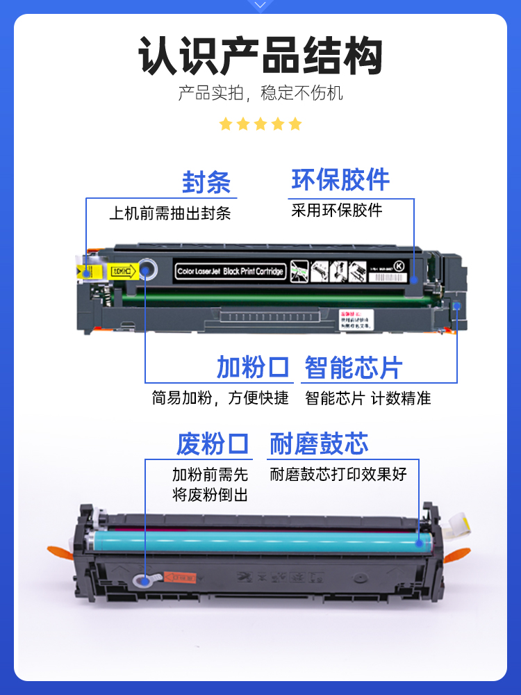 星图兼容CRG055H佳能LBP653Cdw硒鼓MF743彩色打印机墨盒MF746 MF741 MF742 MF744碳粉匣LBP664Cx墨粉盒LBP663 - 图2