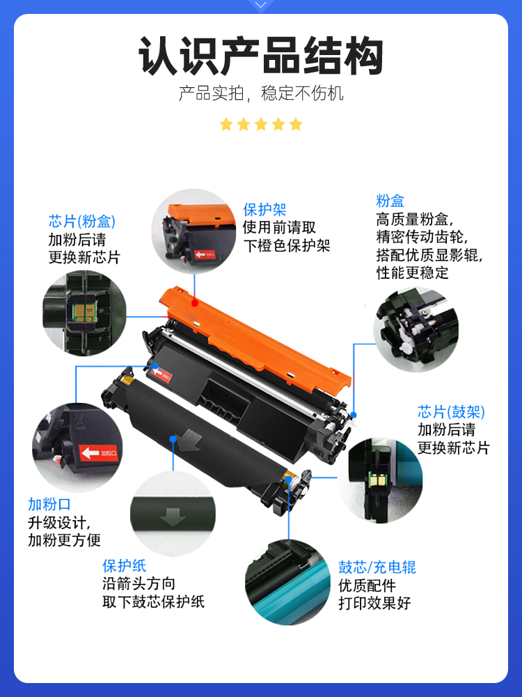 星图兼容CF294a惠普M118dw粉盒M148dw打印机墨粉盒hp LaserJet Pro M149fdw一体机易加粉墨盒94a碳粉32a硒鼓 - 图1