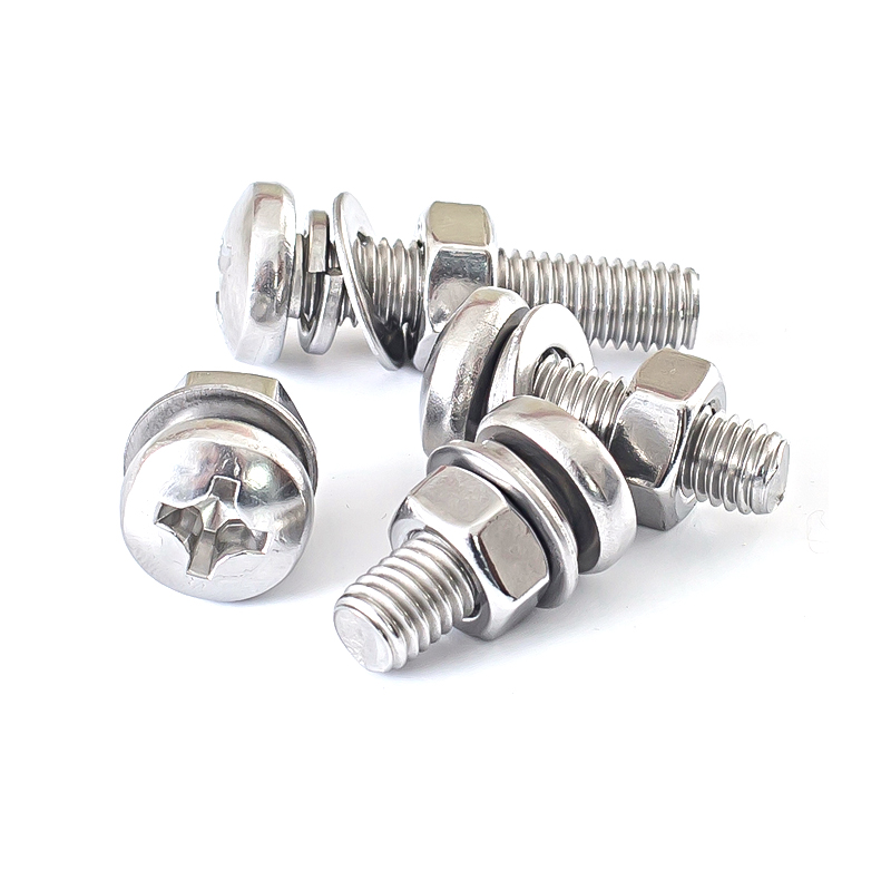 M2.5M3M4M5M6M8M10mm304不锈钢圆头螺丝螺母组合套装螺栓十字螺钉 - 图1