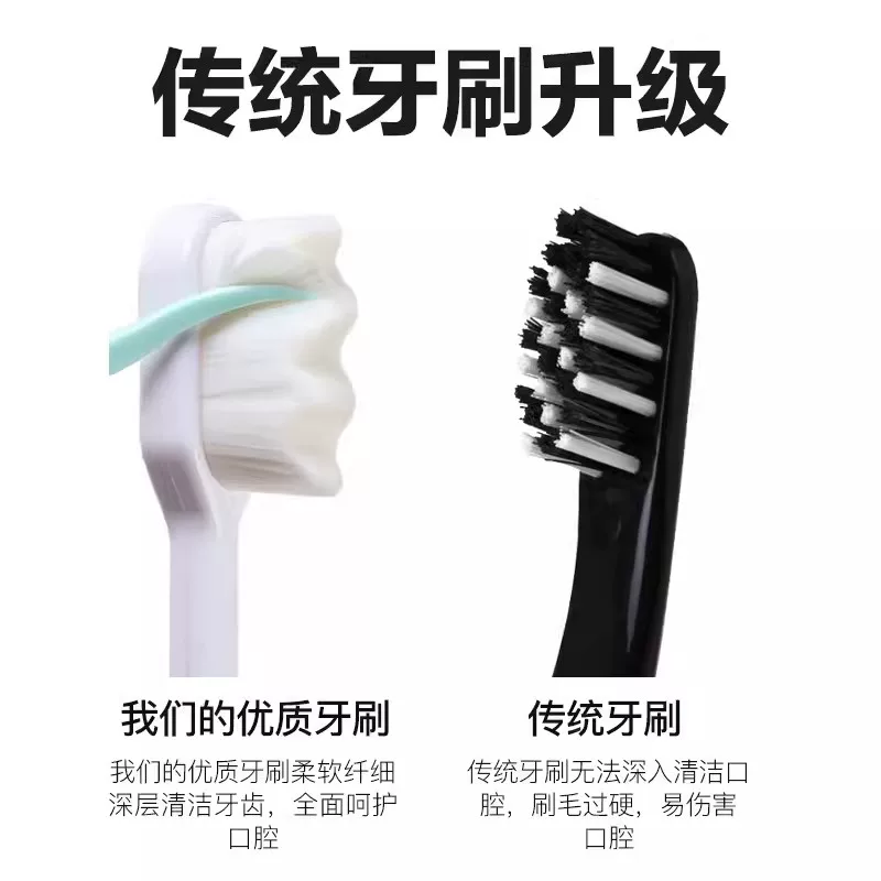 Soft postpartum toothbrush for young mother