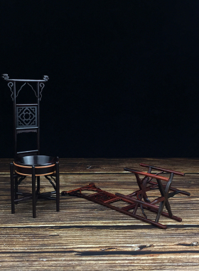 红木脸盆架中式风兵人结婚礼品