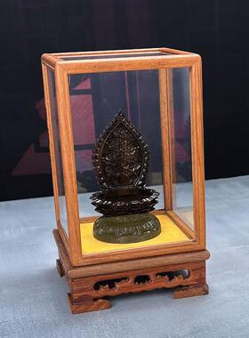 江苏复古非洲黑檀木带防尘罩底座
