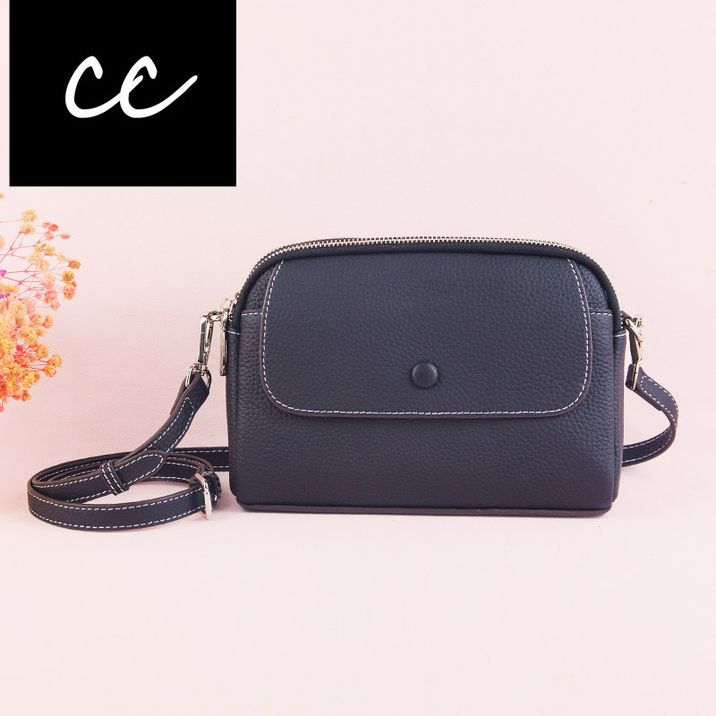 CC新款女士真皮包小方包纯色时尚简约轻奢斜跨单肩包包2515,淘宝优惠券,粉丝福利购,淘宝优惠卷