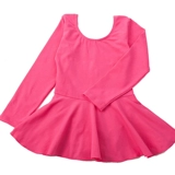 Детская хлопковая спортивная одежда, демисезонная юбка, розово-фиолетовое платье, короткий рукав