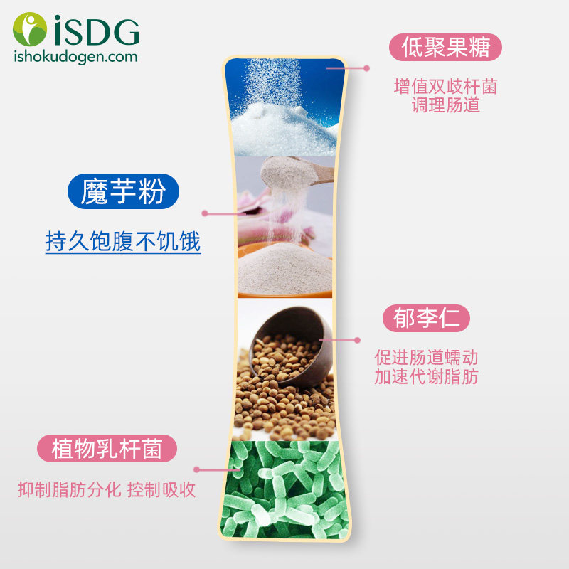 日本isdg复合水果即食果蔬酵素果冻 isdg天然粉粉食品