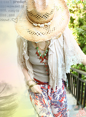 小辣椒毛衣链套装手链耳环