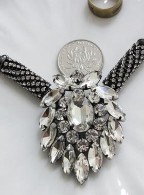 欧美夸张大气宝石礼服短项链同款