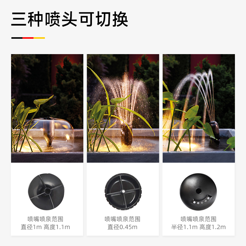 欧亚瑟阳台鱼池过滤器陶瓷缸小型景观造景池内置过滤喷泉一体机