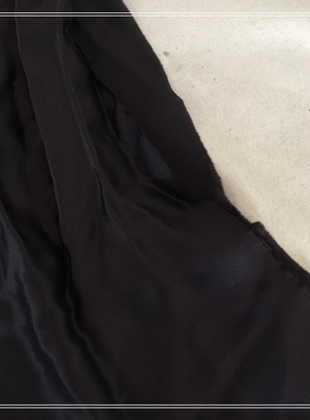 白色黑色真丝素绉缎19姆米定制高端真丝面料丝绸布料桑蚕布料服装
