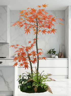 仿真绿植客厅大型红枫盆栽