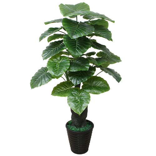 仿真植物盆栽摆件客厅假花绿植大型滴水观音假树仿真树装饰发财树-图3