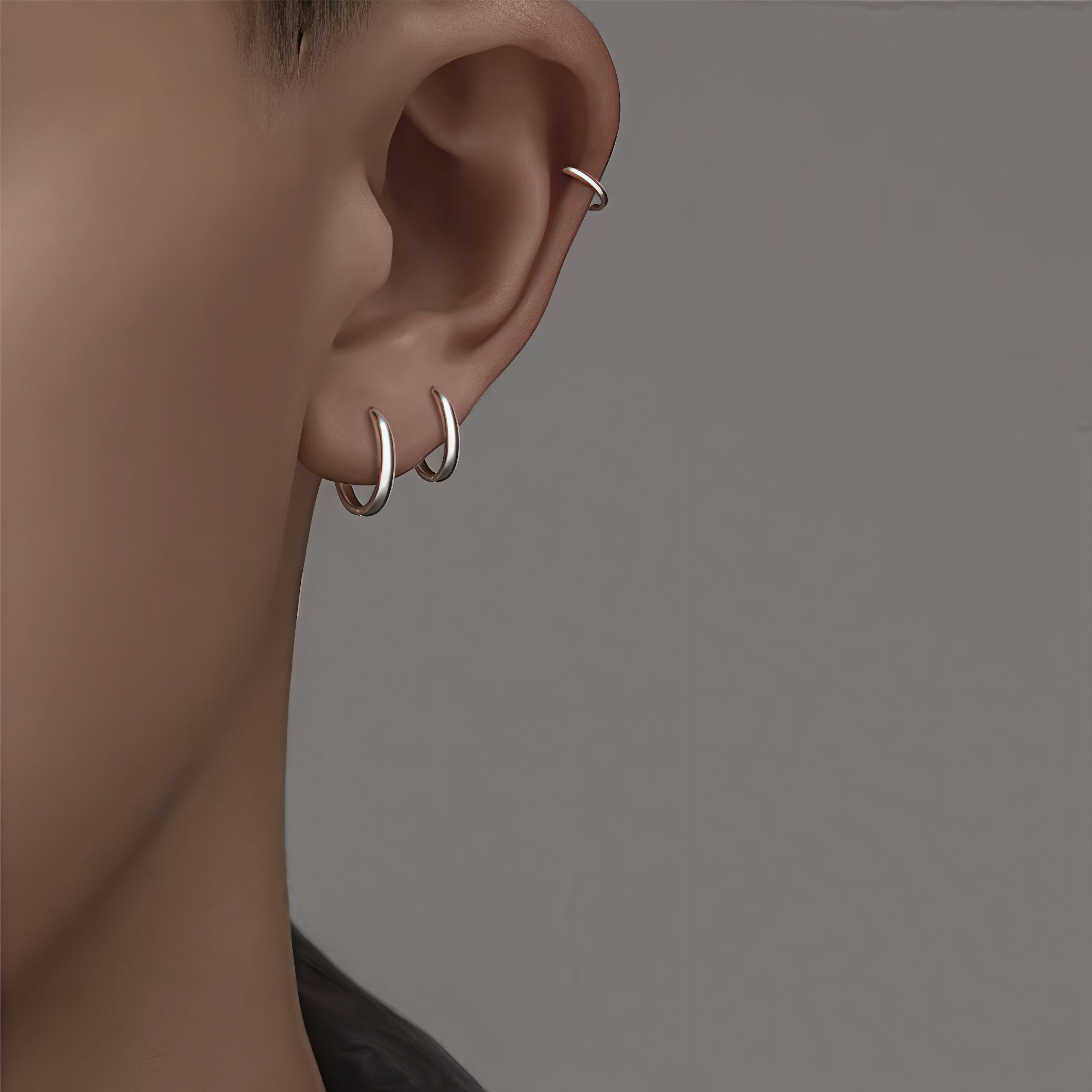 925纯银针养耳洞素圈耳环男睡觉免摘耳圈耳骨钉ins潮个性耳钉耳饰,淘宝优惠券,粉丝福利购,淘宝优惠卷