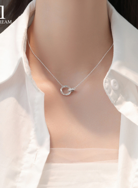 999纯银莫比乌斯环项链女