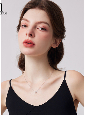 999纯银钻石蝴蝶项链高级感气质