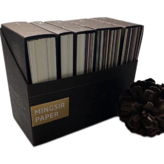 Printing shop designer's material selection tool book paper guide