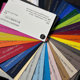 Printing shop designer's material selection tool book paper guide