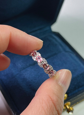 925银天然彩宝星赞碧玺