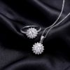 Xingzan 925 sterling silver gold-plated 1.52 carat laboratory-created synthetic diamond sunflower ring