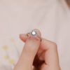 Xingzan 925 sterling silver gold-plated 1.52 carat laboratory-created synthetic diamond sunflower ring