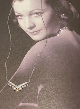 重工明星纯银淡水珍珠v字锁骨链