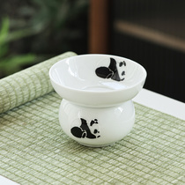 Hand Painted Panda Ceramic Tea Leak Filtration Group Tea Filter Ceramic Tea Tea Filter Tea Filter Tea Strainer Justice Cup
