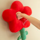 Cute red flower pillow for girls to sleep on, super soft