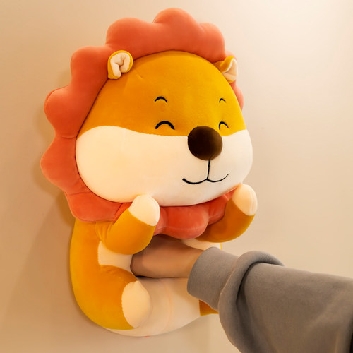 可爱小狮子公仔毛绒玩具布娃娃治愈系玩偶超萌床上睡觉男生款抱枕 - 图1
