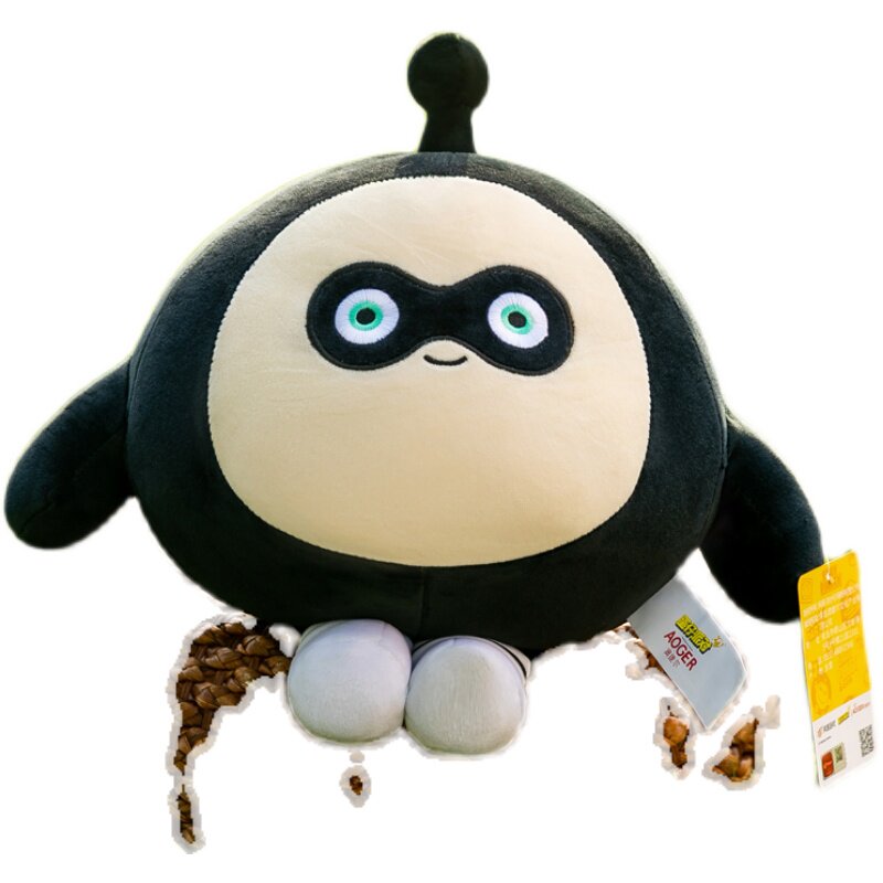 蛋仔派对公仔黑色蛋仔派对公仔毛绒玩具玩偶娃娃周边抱枕儿童摆件同款立体