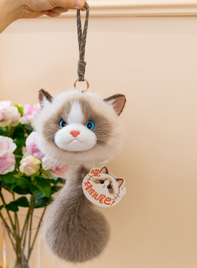 高级感可爱猫咪毛绒包挂件钥匙扣