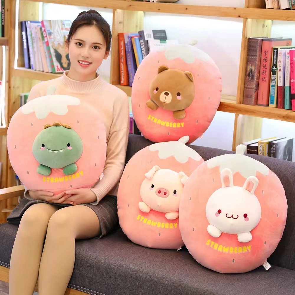 可爱小兔子胡萝卜抱枕毛绒玩具睡觉床上抱枕牛油果小猪沙发靠垫,淘宝优惠券,粉丝福利购,淘宝优惠卷