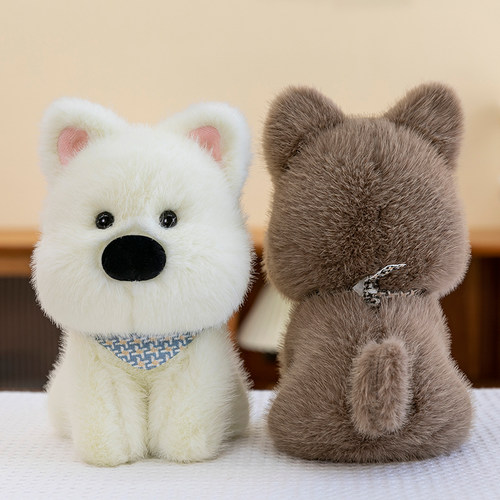 可爱软萌西高地小狗布娃娃儿童礼物狗狗公仔女孩子睡觉抱枕送闺蜜 - 图0