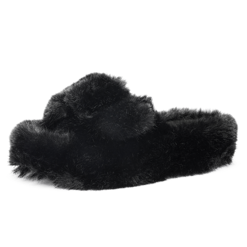 戈美其厚底毛毛拖鞋女外穿2025春季新款百搭高级毛茸茸家居棉拖鞋,淘宝优惠券,粉丝福利购,淘宝优惠卷