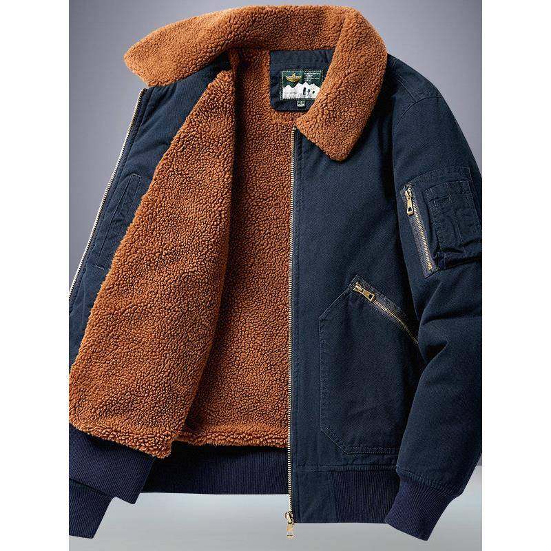 Mostarsea~冬季飞行员加绒外套男加厚宽松工装上衣潮流羊羔绒棉衣,淘宝优惠券,粉丝福利购,淘宝优惠卷