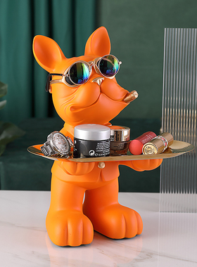 客厅茶几进门口前台轻奢风托盘