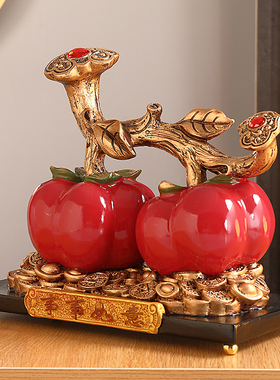 乔迁订婚礼物事事如意柿子摆件