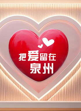 壁挂爱心摆件网红打卡景