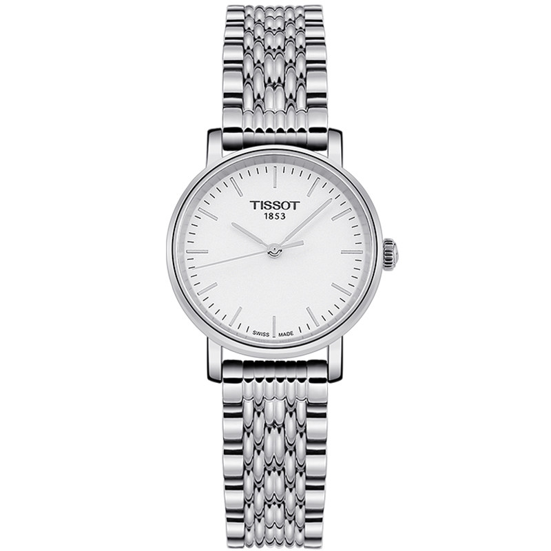 tissot正品魅时钢带简约休闲女表 威皓海外瑞士腕表