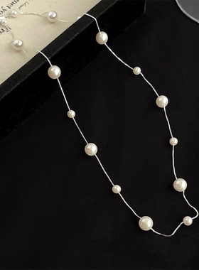 MoreSuitable珍珠品质气质优雅满天星高级感时尚通勤项链女锁骨链