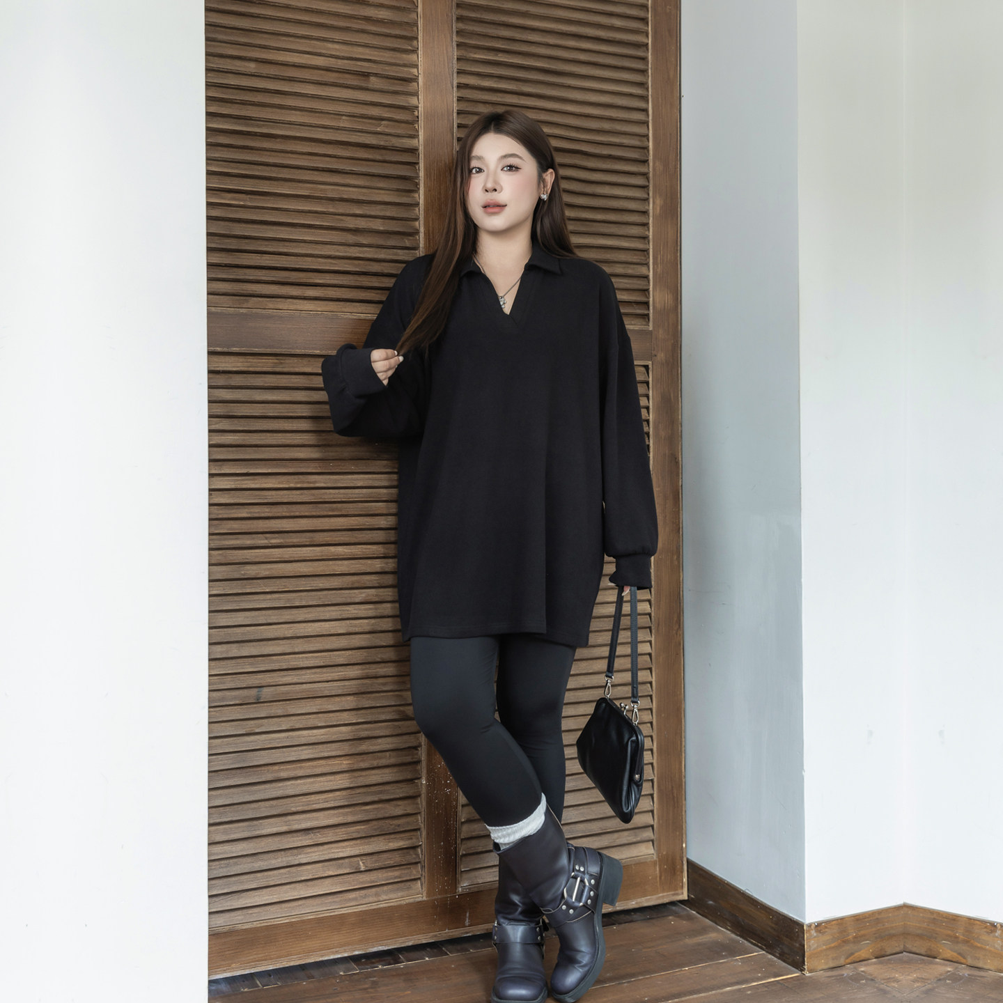 双面绒v领厚款上衣大码女装2025冬季新款胖mm宽松保暖长袖卫衣,淘宝优惠券,粉丝福利购,淘宝优惠卷