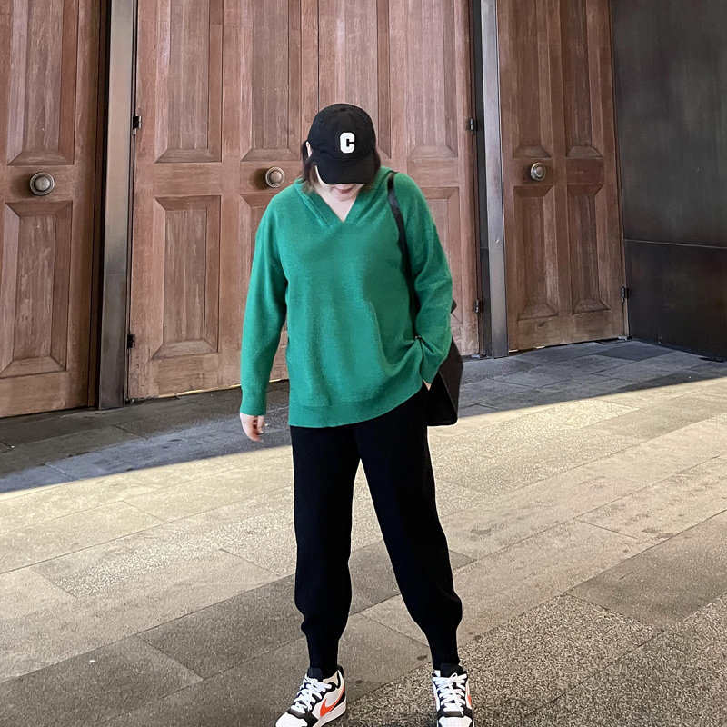 大码针织运动哈伦裤子2025年秋冬新款200斤胖mm宽松显瘦束脚卫裤,淘宝优惠券,粉丝福利购,淘宝优惠卷