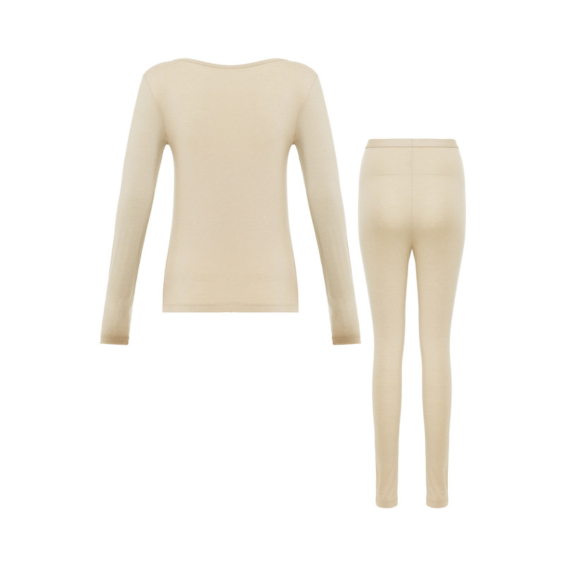 爱美丽秋季猫肚皮空气暖云柔羊毛秋衣女长袖保暖内衣套装IM74BUM1,淘宝优惠券,粉丝福利购,淘宝优惠卷